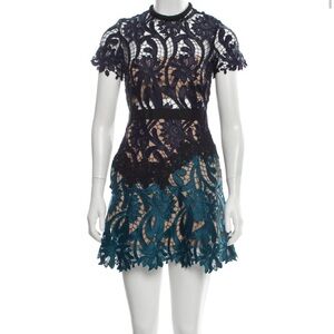 Self-portrait mini lace dress 2